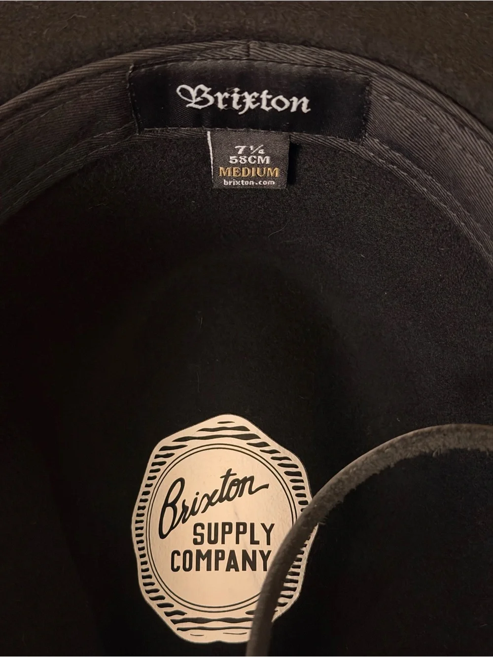 Women’s New Brixton Black Wide-Brim Wool Hat